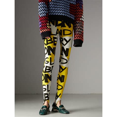 Burberry Ladies Graffiti Print Leggings 